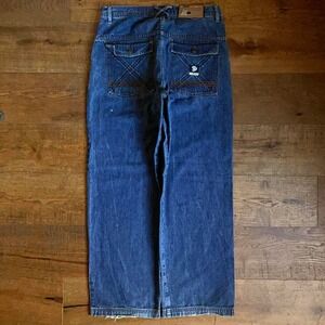 State Property Baggy Jeans Mens 36 Blue Skater Grunge Wide Leg Denim